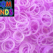 Двухцветные резиночки (фиолетовые с белым) Loom bands (600 шт.)